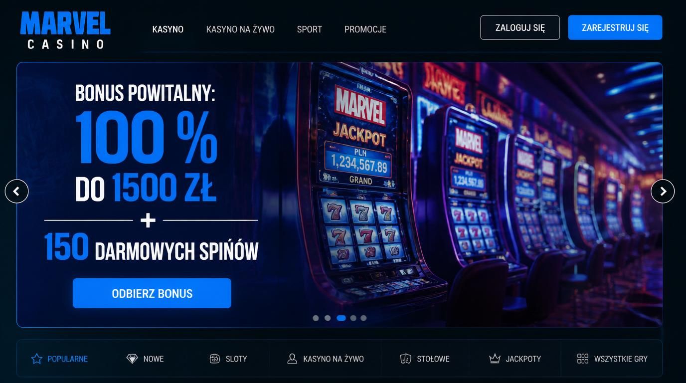 Ekran startowy z pakietem powitalnym i ofertą bonusu