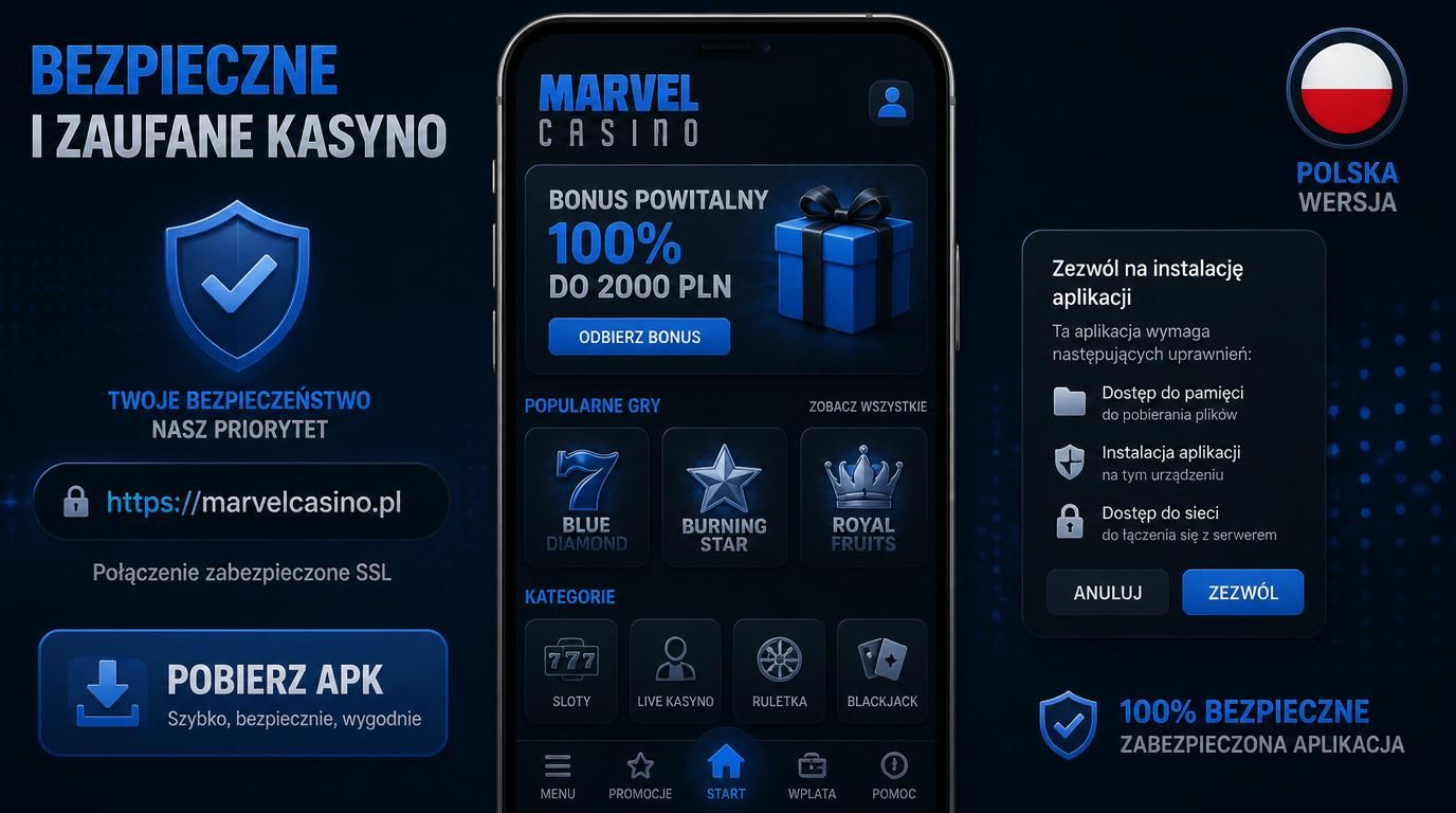 Bezpieczna instalacja APK Marvel Casino z oficjalnej strony Polski